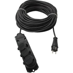 Resim OEM 40mt Siyah 3x1.5 Ttr Kaucuk Uzatma Seyyar 3 Lü 