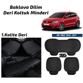 Resim Volkswagen Polo 2010-2017 Siyah Deri Oto Koltuk Minderi 