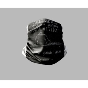 Resim Buffalo Duvar Yazısı Tasarımlı Motorcu Buff Maske Outdoor Boyunluk Unisex Bandana 