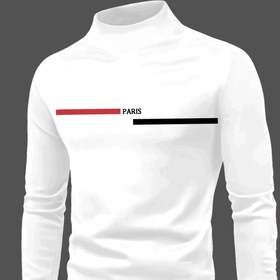 Resim Genç Rahat Yuvarlak Yaka Uzun Kollu Tişört, Paris Harf Baskılı, Dar Kesim Polyester Örgü Kumaş Üst, Tüm Sezon Sonu Giyim, %95 Polyester %5 Elastan, 180g/m² - Y4076 