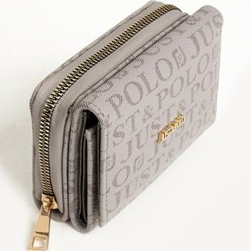 Resim Just Polo Kadın Bol Kartlıklı Kağıt Para Bölmeli Cüzdan 12cmx10cm Pbu02 Gri 