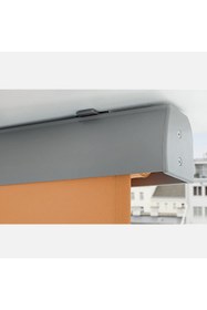 Resim KÜSKÜ Balkon Dikey Stor Tente 140x250 cm Turuncu Güneşlik Rüzgar ve Mahremiyet Perdesi 