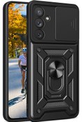 Resim m.tk moveteck Samsung Galaxy A54 5g Için Telefon Kılıfı Sürgülü Cam Kamera Lens Koruması Military Zırh Tank Armor 