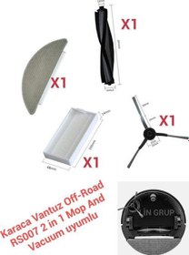 Resim Karaca Vantuz Off-Road Rs007 2 In 1 Mop And Vacuum Uyumlu Yedek Parça Seti 