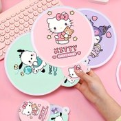 Resim Saorio1 Taşınabilir Katlanabilir El Yelpazesi - Hello Kitty ve 4 Sanrio Karakteri, Kompakt Cep Soğutma Fanı, Yazlık Vazgeçilmez Hediye 
