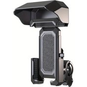 Resim Dashanshop 360 Derece Dönebilen Evrensel Su Geçirmez Motosiklet Ve Bisiklet Telefon Tutucu Yağmurluk Siyah 