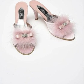 Resim Gc Tüylü Gelin Çeyiz Terliği - Ev Terliği 215 - Pudra 