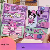 Resim Sanrio Sticker Sessiz Kitap Serisi DIY Kesiksiz El Sanatları 