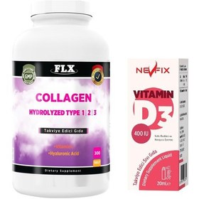 Resim Collagen Tip-1-2-3 Hyoluronic Asit 300 Tablet Nevfix Vitamin D3 