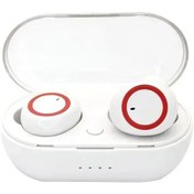 Resim Beyaz-kırmızı Y50 Tws Bluetooth Kulaklıklar Kablosuz Kulaklık Hıfı Stereo Kulaklık Gürültü Azaltma Spor Kulaklıkları İphone Xiaomi Samsung Için 