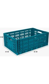 Resim Aykasa 604022 Maxibox Peacock Green Katlanabilir Kasa 