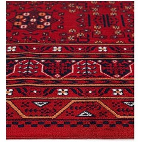 Resim Woolhome Miras 1002 Bordo Etnik Desenli Hav Toz Vermeyen Robot Süpürgeye Uygun Salon Halısı Bordo 
