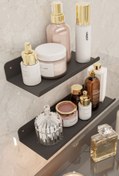 Resim Lamizon Banyo Rafı Banyo Düzenleyici Organizer Metal Tasarım 2'li Set 