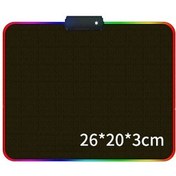 Resim Cbtx Büyük RGB Mouse Pad Gaming Fare Matı - Siyah 26 x 20 x 3 CM Siyah 
