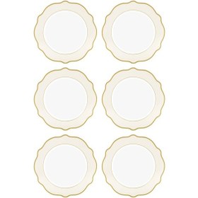 Resim The Mia Jaswely Servis Tabağı 6 Parça Krem 27 Cm 
