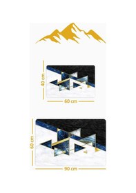 Resim Yıkanabilir Kaymaz Tabanlı Modern Desenli 2'li Banyo Paspas Takımı Bps0027 Renkli 