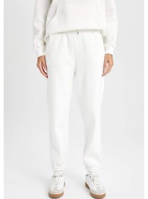 Resim Defacto Beli Paçası Lastikli Bağcıklı Cepli Kalın Jogger Eşofman Altı V2700AZ24WNER105 Ekru 
