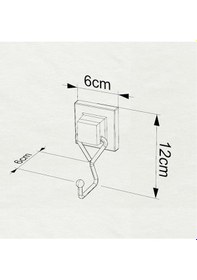 Resim Tekno Tel Ef-237 Yapışkanlı Banyo Tekli Askı Bornozluk Krom 