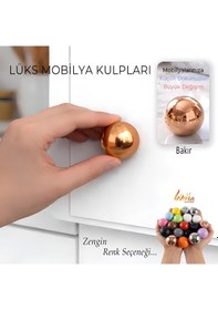 Resim Sert Plastik Düğme Yuvarlak Top Bakır Dolap Mobilya Mutfak Dolabı Çekmece Kulbu Kulpu Kulplar 