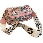 Resim Happychildhood Kadın Çapraz Çanta Küçük Ayı Desenli Kadın Omuz Çantası Orta Boy Kadın Günlük Pembe 