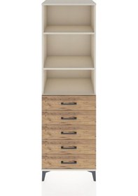 Resim Hyperion Dolap 3 Raflı 5 Çekmeceli 60x44x195 Aytaşı-çam Aytaşı 