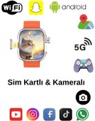 Resim Qifit HW S10 CALL 5G Android AMOLED Ekran GPS, NFC, Kamera Yapay Zeka Destekli Akıllı Saat BTK Kayıt 