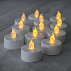 Resim SNA Pilli Led Tealight T-LİGHT MUM PİLLİ MUM LED IŞIK SICAK SARI RENK DEKORASYON SÜSLEME DÜĞÜN KINA ORGANİZASYON (6) 