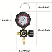 Resim Dashanshop R134a R410a R22 R404a Klima Ölçüm Seti Kırmızı Yüksek Düşük Basınç Kaçak Vanası 
