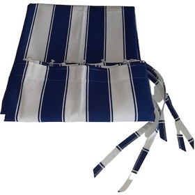 Resim Balkon Perdesi En.600X250 Cm Kullanıma Hazır Üstü Korniş Düğmeli (484153943) Mavi 