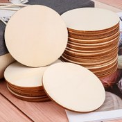 Resim El Sanatları için Boş Yuvarlak Ahşap Daire Kesimleri - Çeşitli Boyutlarda Set, Yapay Ahşap Etiket Dilimleri Süsler Kendin Yap Projeleri, Kolyeler ve Noel Süsleri, Delik Yok - Tüm Mevsimler için Uygun 