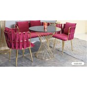 Resim Yuvaset Home MİM Gold - Pembe Kemerli Sarmaşık Çay Seti 