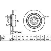 Resim Mga-50260 - Fren Dısk Arka Duz 278-4 Toyota: Yarıs 06 - 13 / 
