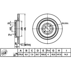 Resim Mga-50260 - Fren Dısk Arka Duz 278-4 Toyota: Yarıs 06 - 13 / 