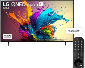 Resim LG 75QNED91T 75 inç 190 Ekran 4K Smart AI Sihirli Kumanda HDR10 webOS24 QNED MiniLED TV 