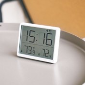 Resim İnce Elektronik Saat Basit Dijital Saat Duvara Asılabilir Küçük Alarm Saati Çok Fonksiyonlu Sıcaklık Elektronik Saat 