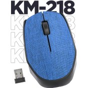 Resim Everest KM-218 USB Mavi 2.4Ghz Kumaş Yüzey Kablosuz Mouse 