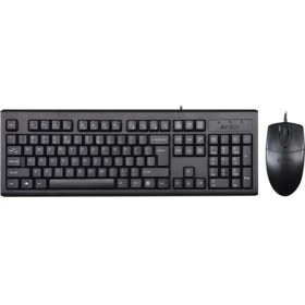 Resim A4 Tech KM-72620D Q Türkçe USB Standart Siyah Klavye+ Mouse 