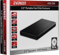 Resim Everest HD3-258 2.5" Usb 3.0 SATA Harddisk Kutusu Hytech