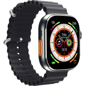 Resim Thull Tw2-01 Pro Siyah Kasa Akıllı Saat + Orange Slıkon Kordon 