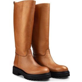 Resim Deery Hakiki Deri Bronz Rengi Kadın Çizme Bronz 