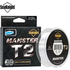 Resim SeaKnight MANSTER T2 Serisi %100 Fluorokarbon Misina - 100M, Karbon Fiber Misina 1.36-15.88KG Yükseltilmiş Batan Misina Deniz Balıkçılığı için, Dayanıklı & Yüksek Performanslı 