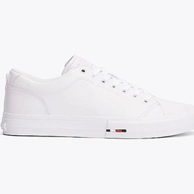 Resim Tommy Hilfiger Tommy Jeans Logolu Kadın Beyaz Sneaker 