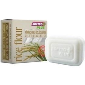 Resim Softto Plus Pirinç Unu Özlü Cilt Beyazlatıcı Leke Katı Sabun 100 G 
