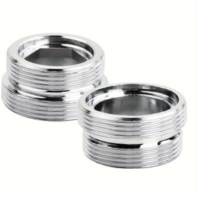 Resim 2 Adet Metal Dişli Musluk Adaptörü Filtreleri - M24-M22 Çift Dişli Su Filtresi, Kir Tutucu Tasarım, Lavabo, Duş Başlıkları ve Küvetler için, Kabartmalı Detaylar, Verimli Filtrasyon Malzemesi 