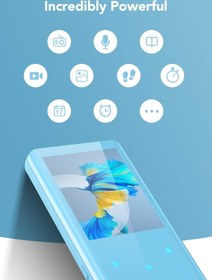 Resim 32GB Bluetooth 5.0 MP3 Çalar, 2.4" Ekranlı, HiFi Sesli, FM Radyo ve Uzun Pil Ömürlü 