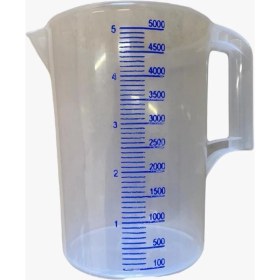 Resim PremiumPort Şeffaf Plastik Maşrapa 5000ML, Dayanıklı ve Kullanışlı Ölçekli 