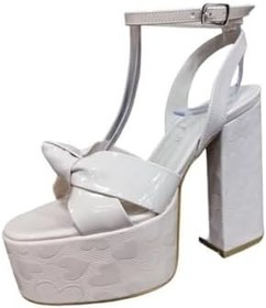 Resim BABLİSOK 8189 PLATFORM TOPUK KADIN ABİYE GELİNLİK SANDALET Bej 3 