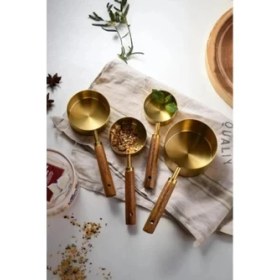 Resim Eco Lounge 4'lü Ahşap Saplı Ölçü Kaşığı 