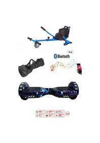 Resim Elektrikli Kaykay Scooter Akıllı Denge Hoverboard + Hoverkart + Çanta Full Ledli Extrem Paket D12 