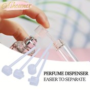 Resim Parfüm Pompası Transfer Aracı Kiti (5/10/20/50 adet) - Cam Atomizer Şişe Dolum Cihazı, Şeffaf Plastik Huni & Metal Pompası, Koku Yok, Taşınabilir Püskürtücü Dolum Pompası için Seyahat & Kozmetik 